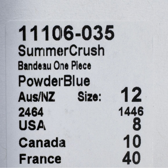 Seafolly Bandeau One Piece‎ Halter Blue w/ Orange Print Size 8 Summer Crush NWT - Picture 10 of 10